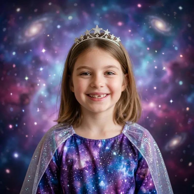 Cosmic Princess — Galaxy gown · dreamy nebula